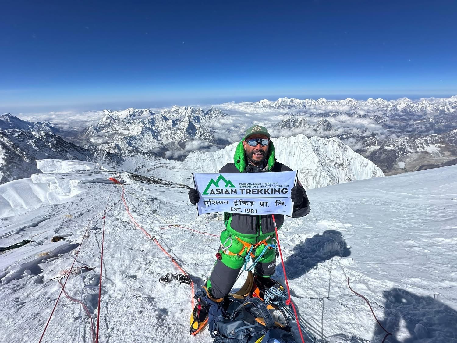 Tenzing David Sherpa completes triple crown in under five days, adding summit glory to a remarkable tourism career